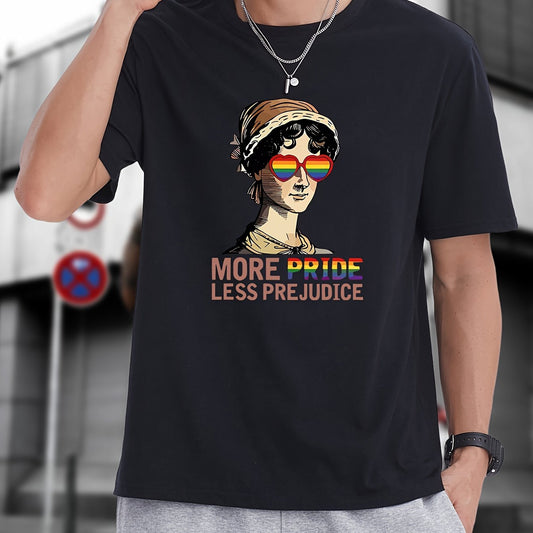T-shirt Noir LGBT More Pride Less Prejudice