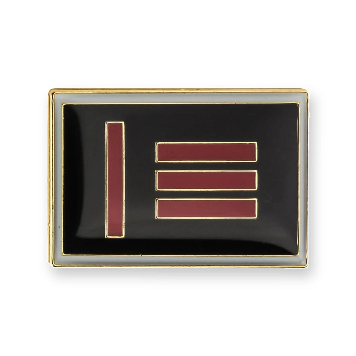 Pins drapeau Master/Slave émaillé : barres rouge sombre sur fond noir