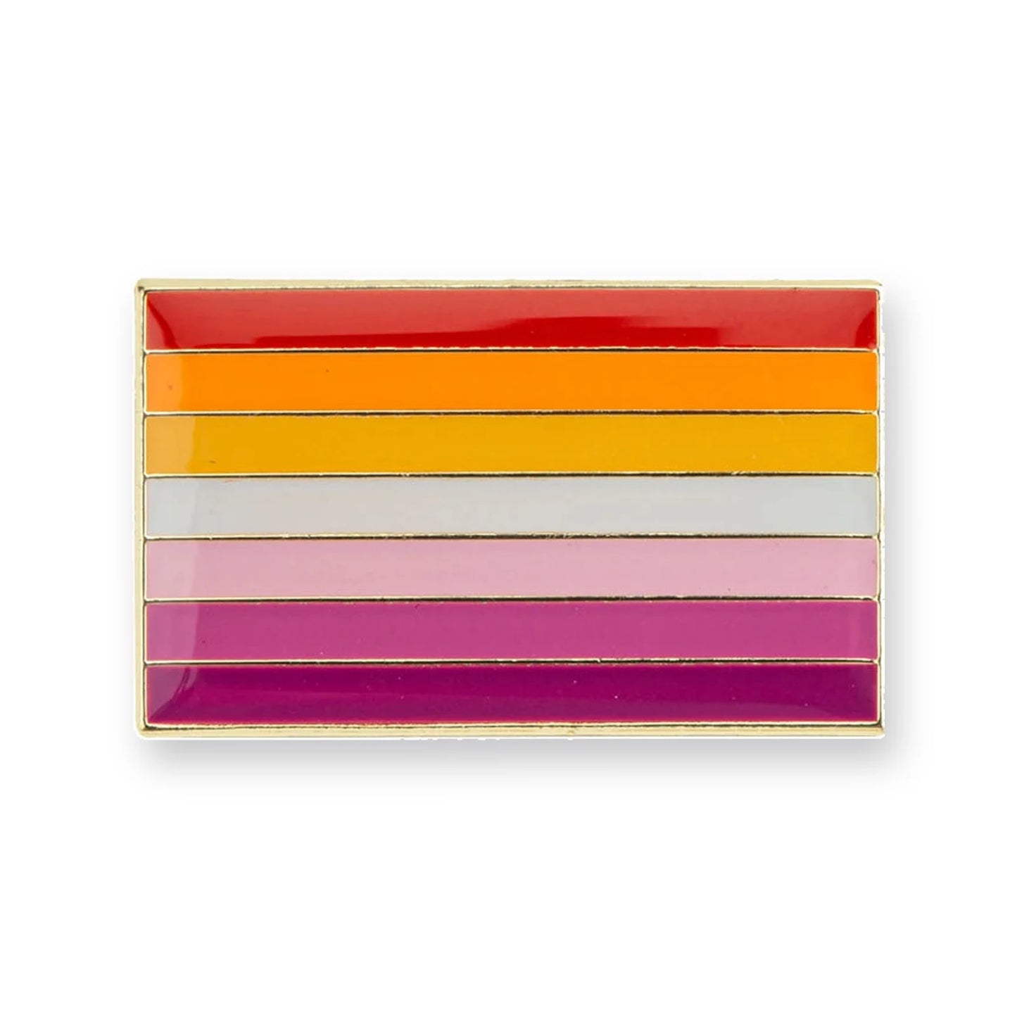 Pins drapeau lesbien : cinq bandes de l'orange au rose