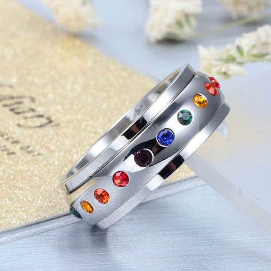 Bague LGBTQIA Pierres