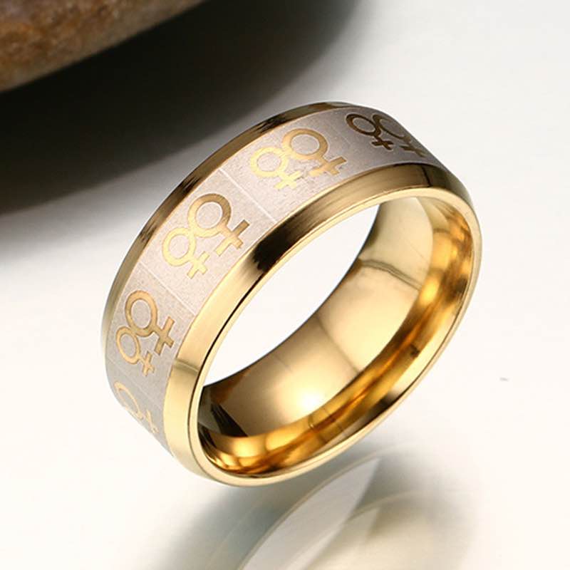 Bague LGBT — Mariage Lesbien
