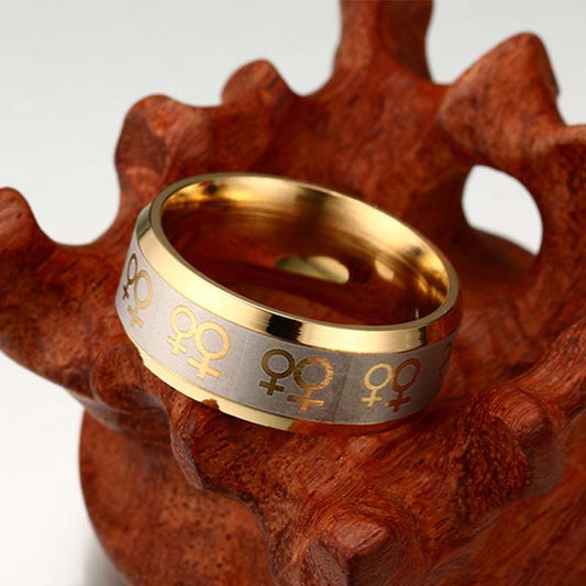 Bague LGBT Mariage Lesbienne