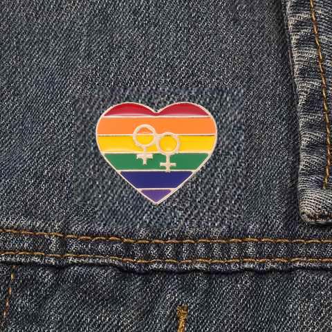Pins Coeur Lesbienne