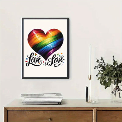 Affiche LGBT <br/> Coeur Love is Love