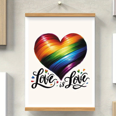 Affiche LGBT <br/> Coeur Love is Love