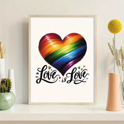 Affiche LGBT <br/> Coeur Love is Love