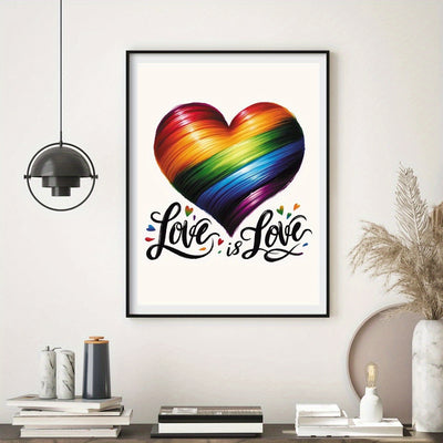 Affiche LGBT <br/> Coeur Love is Love