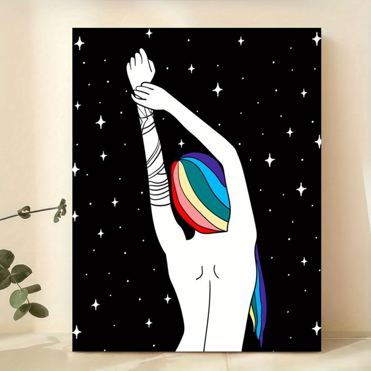 Affiche LGBT Cheveux Arc-en-ciel
