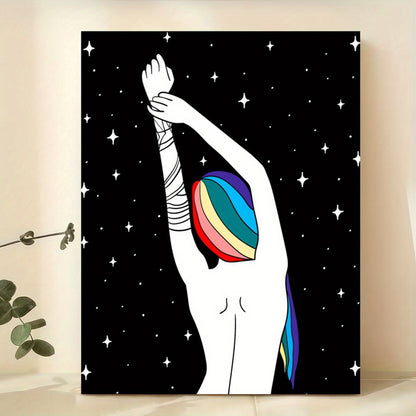 Affiche LGBT Cheveux Arc-en-ciel