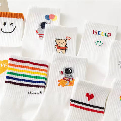 Chaussettes Hello LGBT portées, détail des rayures