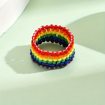 Bague LGBT — Perles