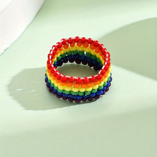 Bague LGBT — Perles