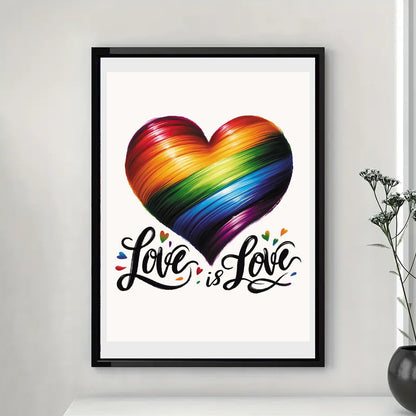 Affiche LGBT — Coeur Love is Love