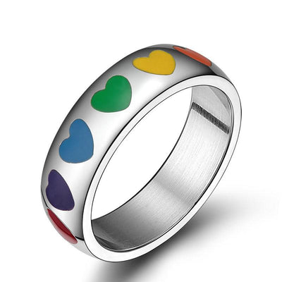 Bague Coeurs LGBT