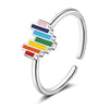 Bague LGBT <br/> Coeur Coloré