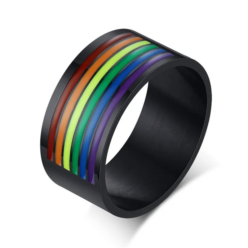 Bague LGBT Design Noir