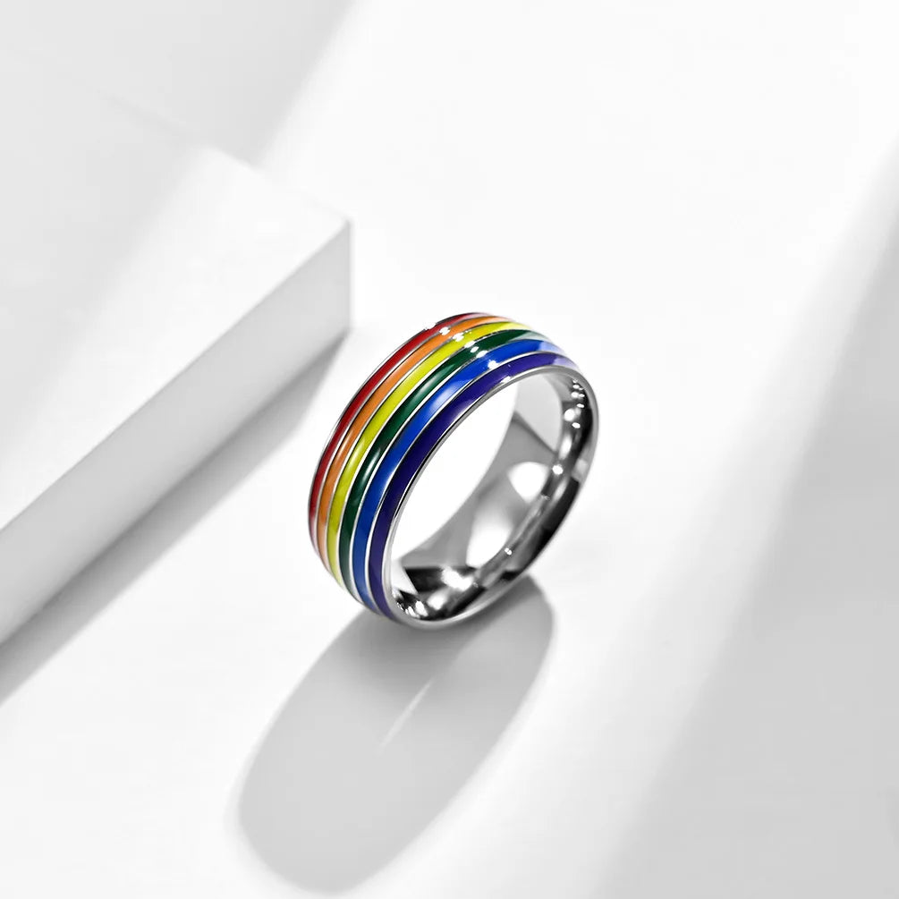 Bague LGBT Homosexuel Argent