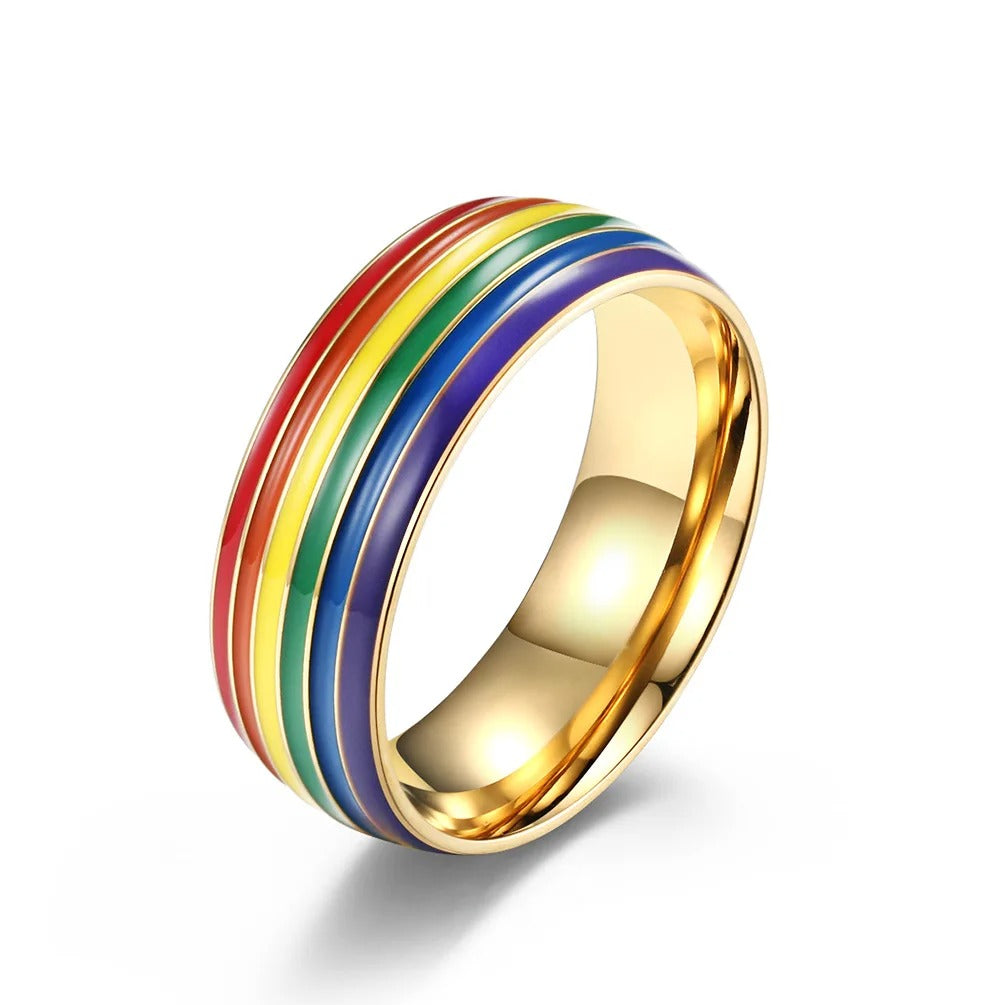 Bague LGBT Homosexuel Or
