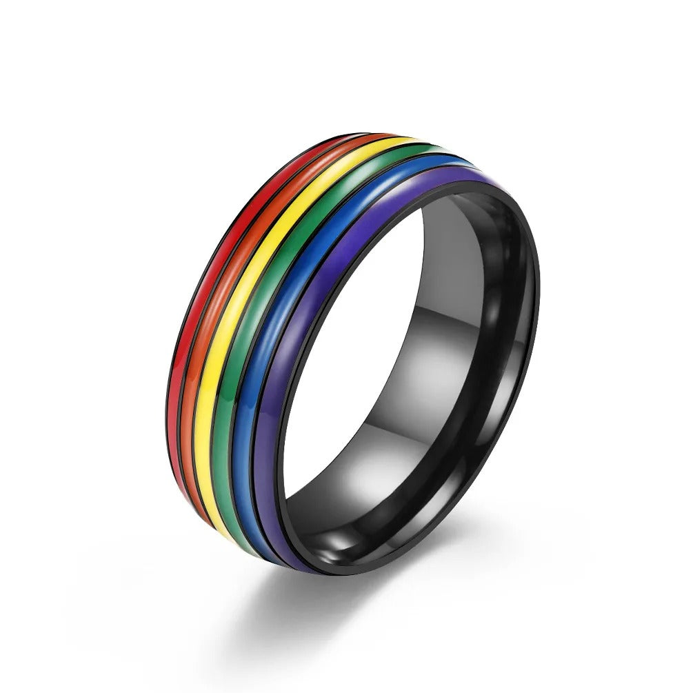 Bague LGBT Noir Homosexuel