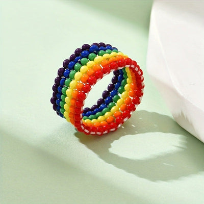 Bague LGBT Perles