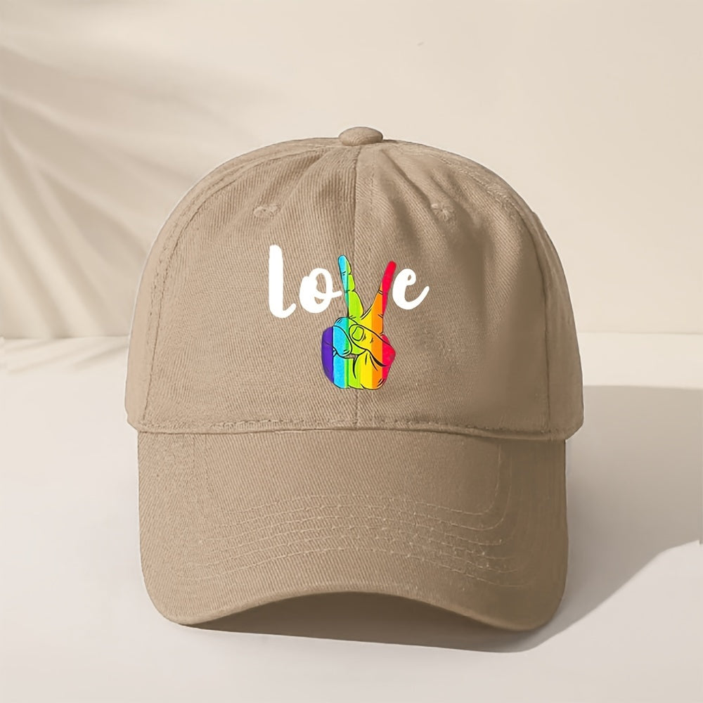 Casquette LGBT Love Beige