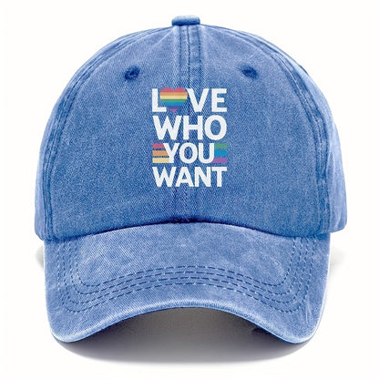 Casquette Bleu Ciel LGBT Love Who You Want