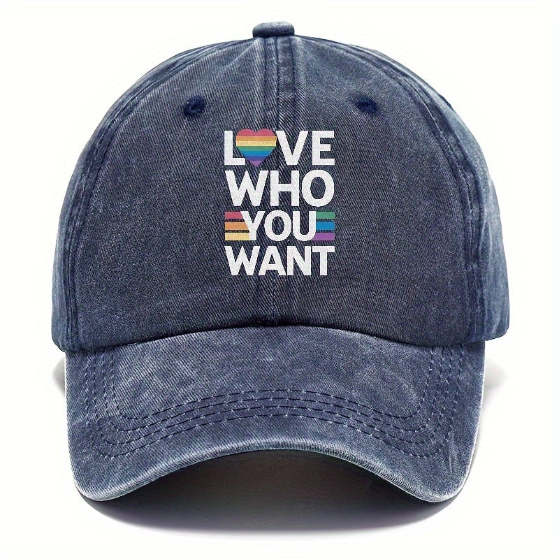 Casquette Marine LGBT Love Who You Want