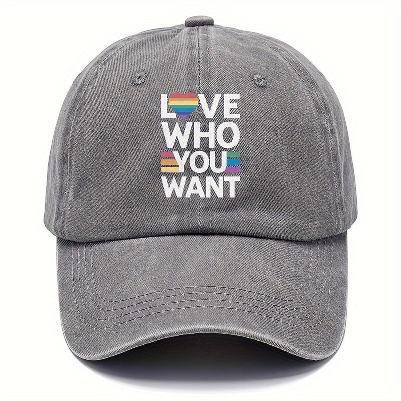 Casquette Grise LGBT Love Who You Want