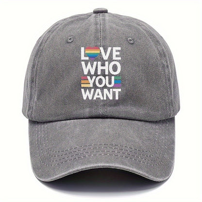 Casquette Grise LGBT Love Who You Want