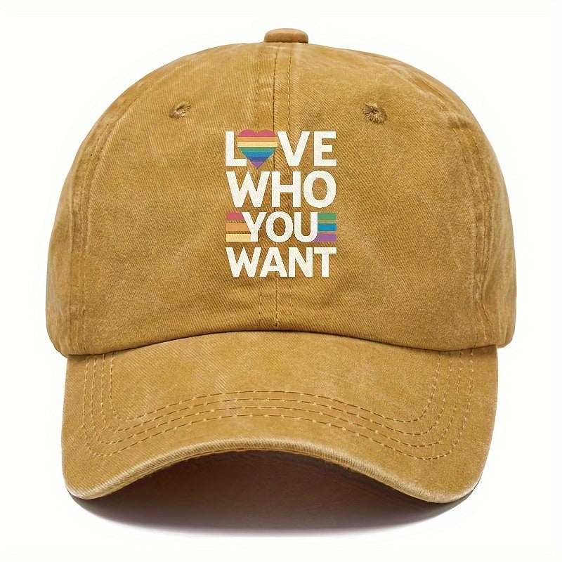 Casquette Jaune LGBT Love Who You Want