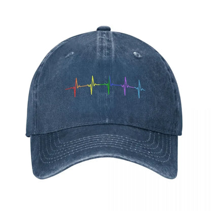 Casquette Bleu LGBT Battement Coeur