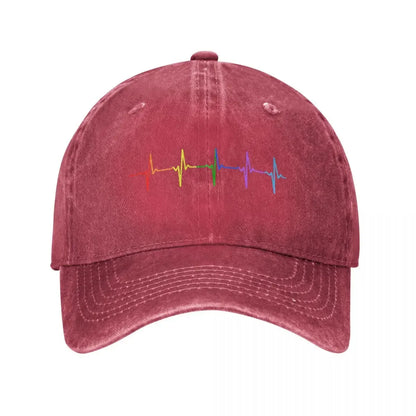 Casquette Rouge LGBT Battement Coeur