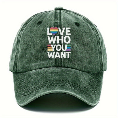 Casquette Verte LGBT Love Who You Want