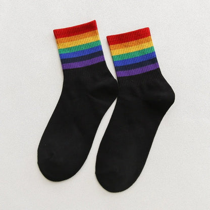 Chaussettes Basses Arc-en-Ciel Noir
