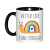 Mug Noir LGBT Escargot Arc-En-Ciel