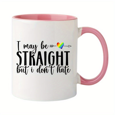 Mug Rose LGBT Straight Don't Hate