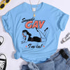 T-shirt Bleu Sounds Gay Pin-Up