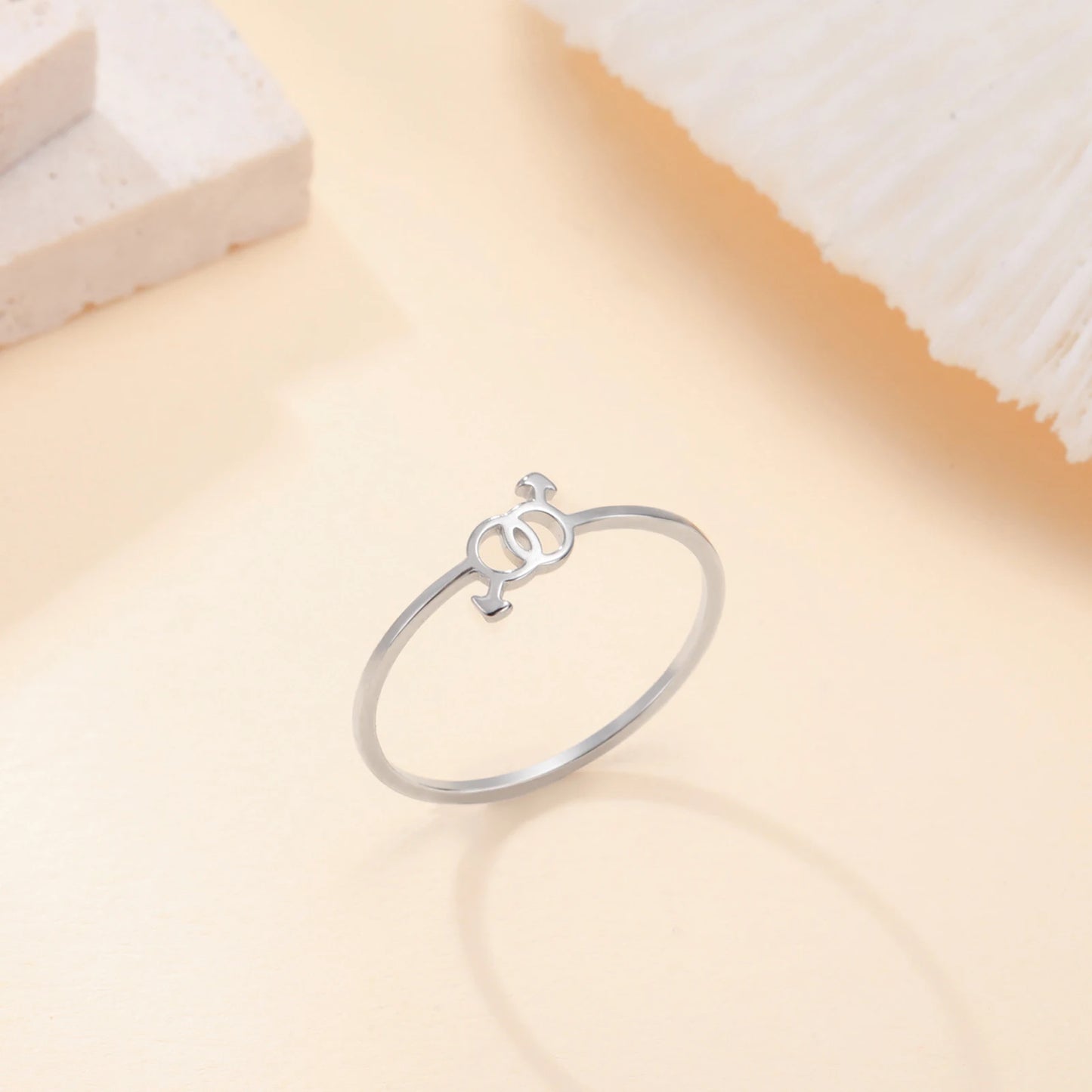 Bague Gay — Double symbole Mars