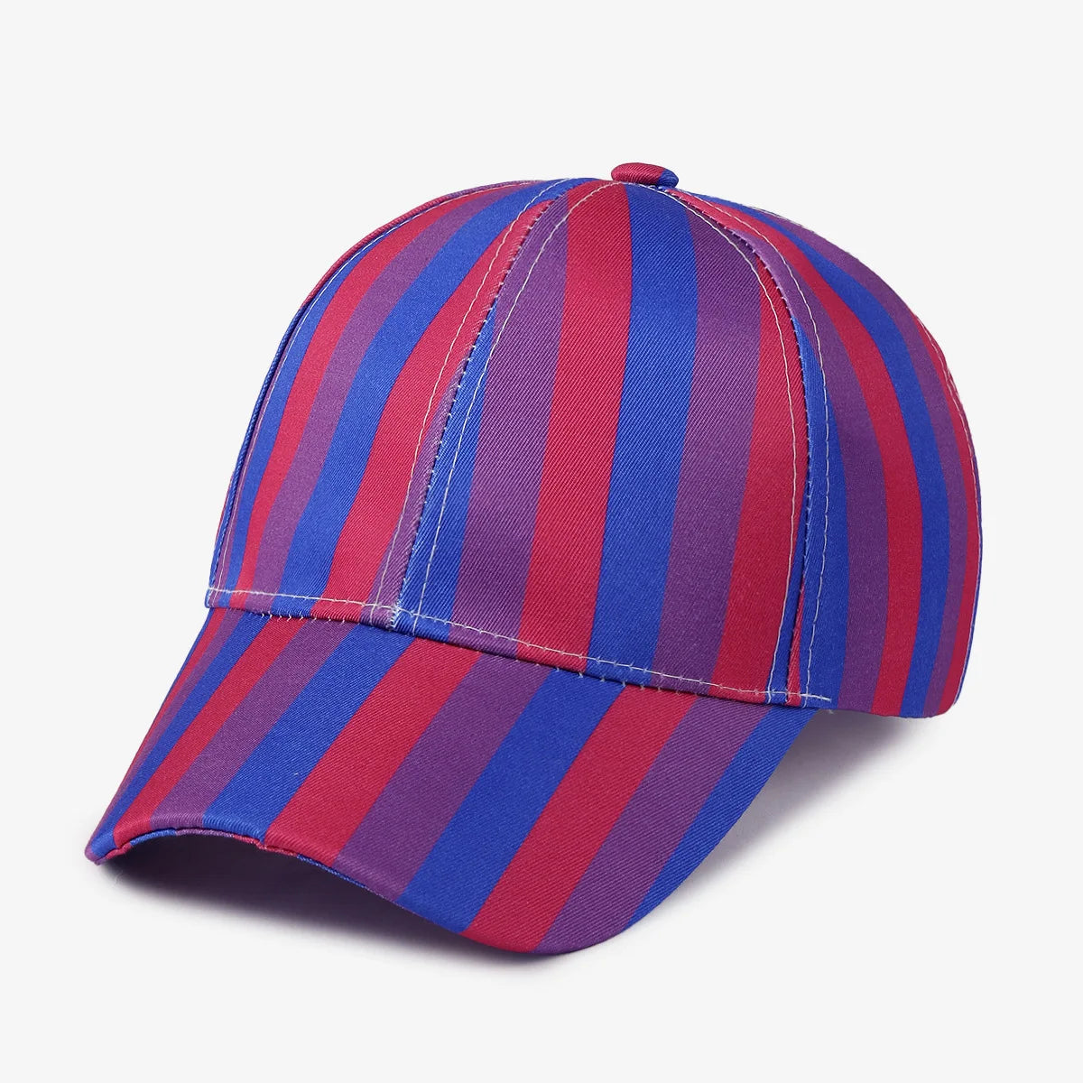 Casquette aux rayures du drapeau bisexuel