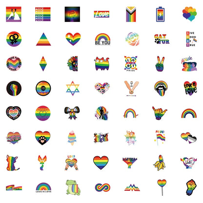 Autocollants LGBT — 110 stickers waterproof