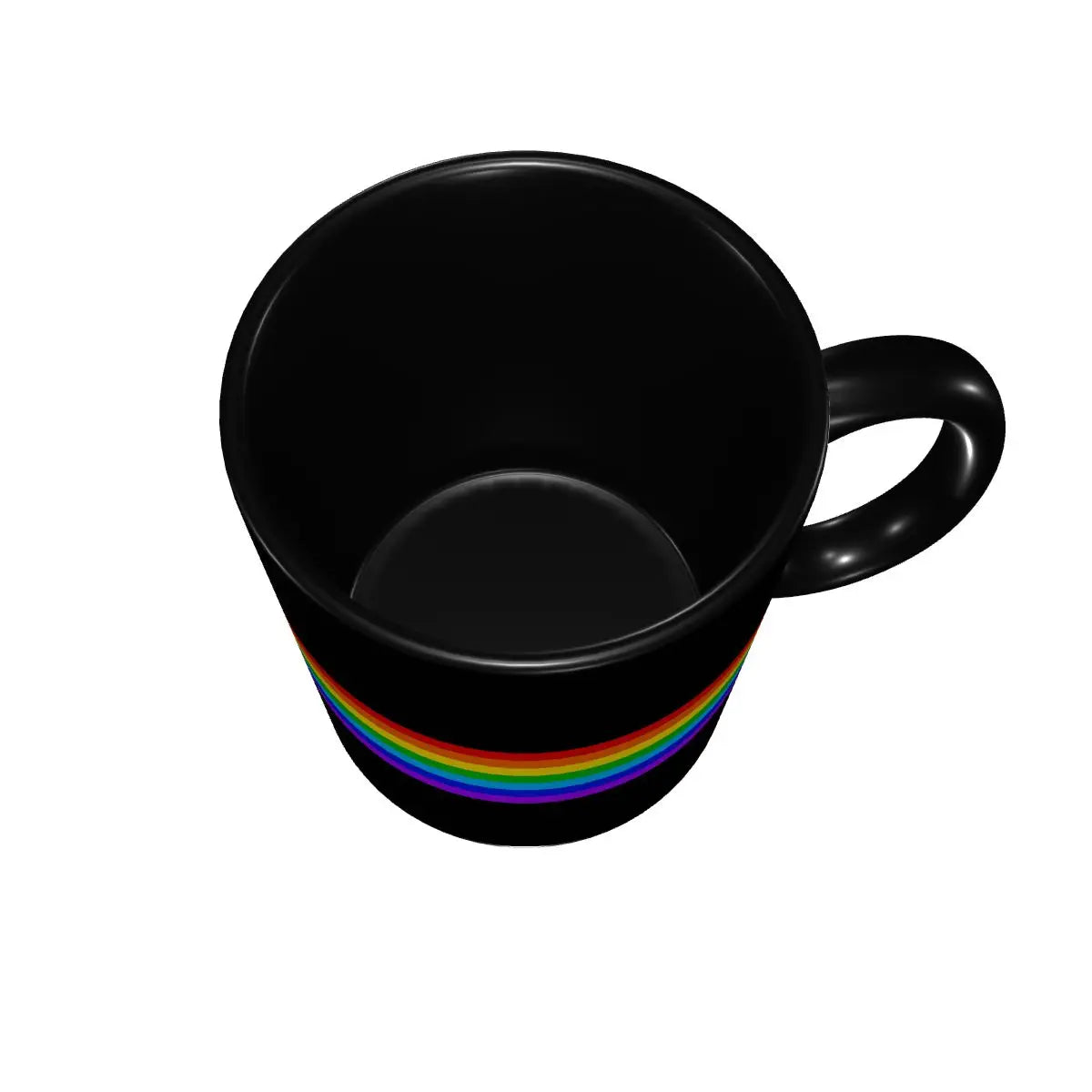 Mug LGBT vu de dessus, intérieur noir