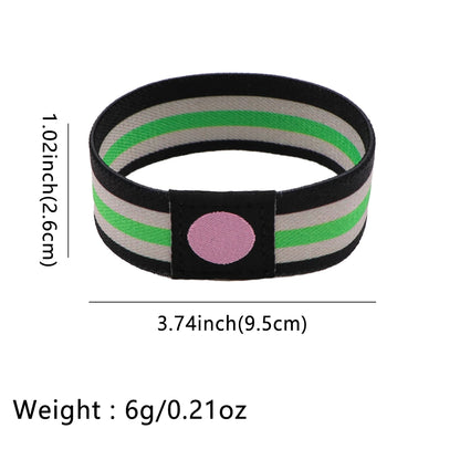 Dimensions du bracelet élastique asexuel : 9,5 sur 2,6 cm, 6 grammes
