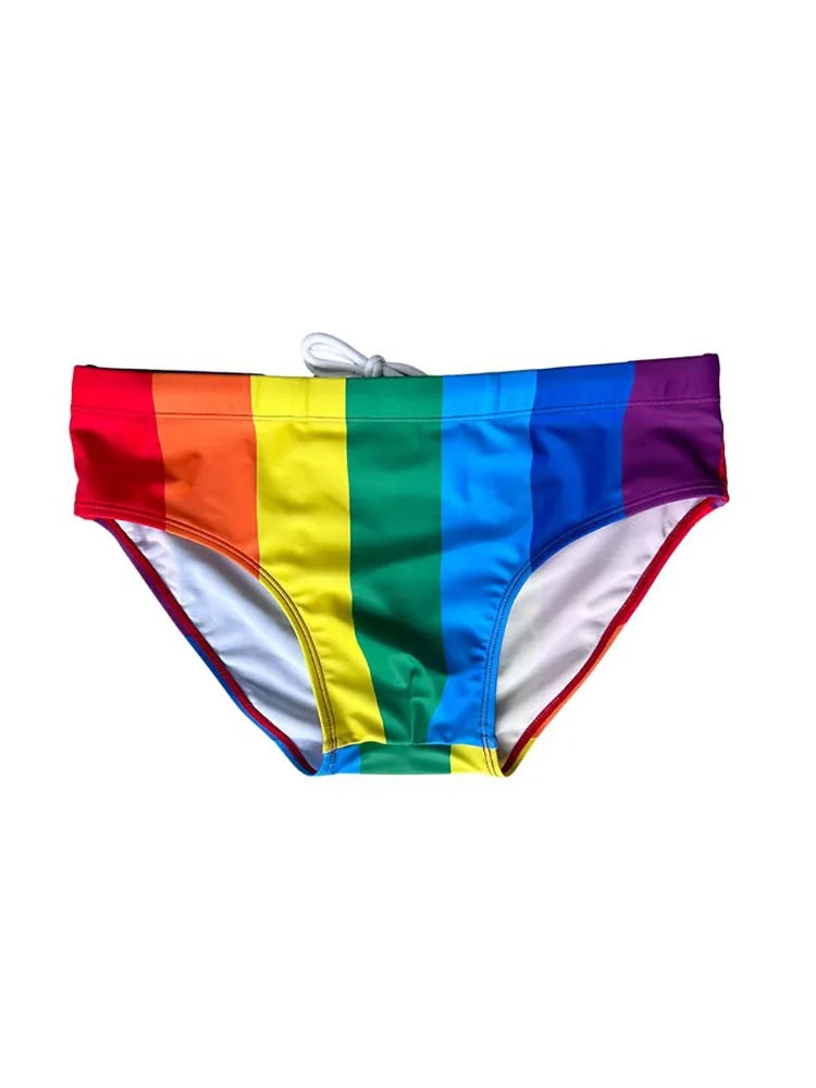 Maillot de Bain LGBT — Slip arc-en-ciel