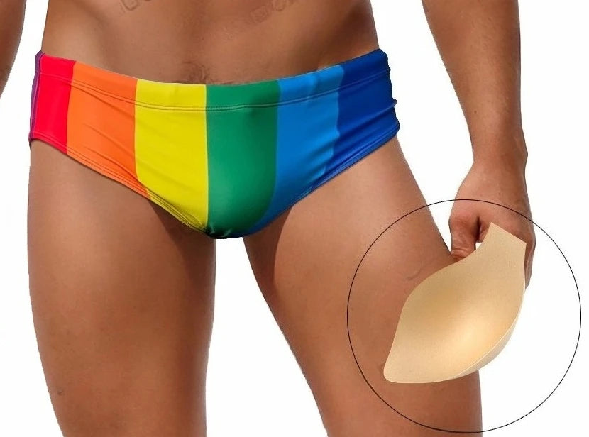 Maillot de Bain LGBT — Slip arc-en-ciel