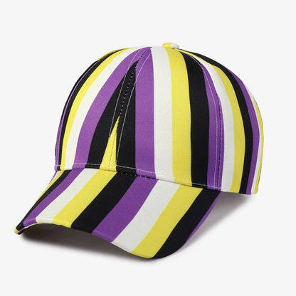 Casquette aux rayures du drapeau non-binaire