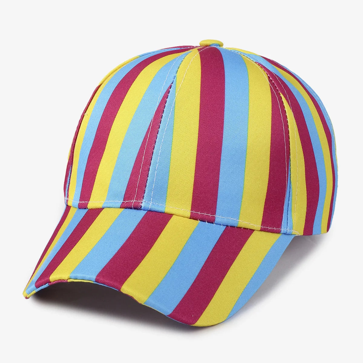 Casquette aux rayures du drapeau pansexuel