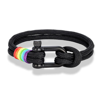 Bracelet LGBT — Corde Noir