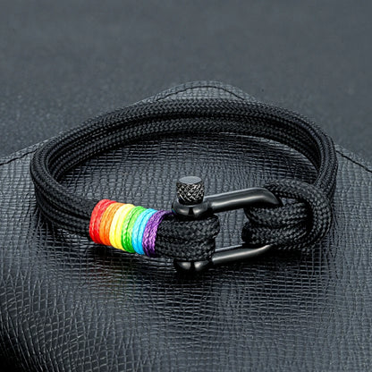 Bracelet LGBT — Corde Noir