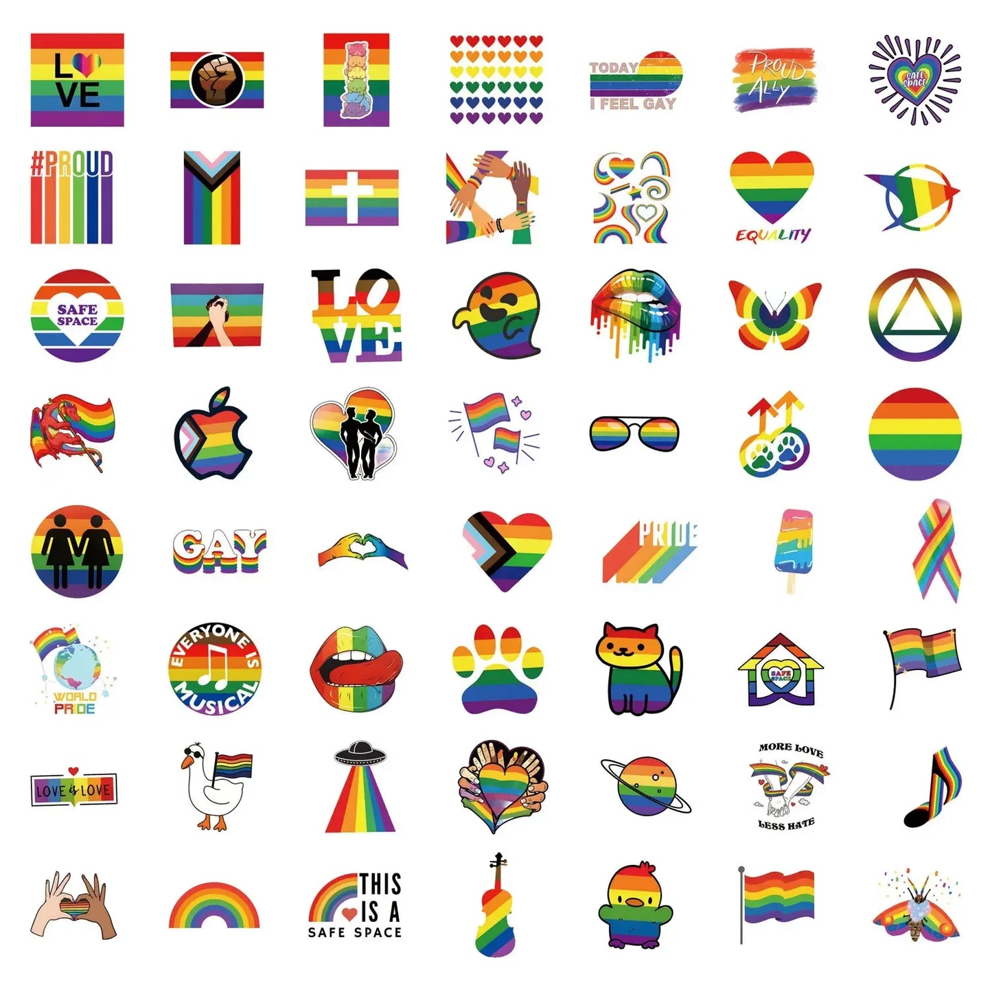 Autocollants LGBT — 110 stickers waterproof