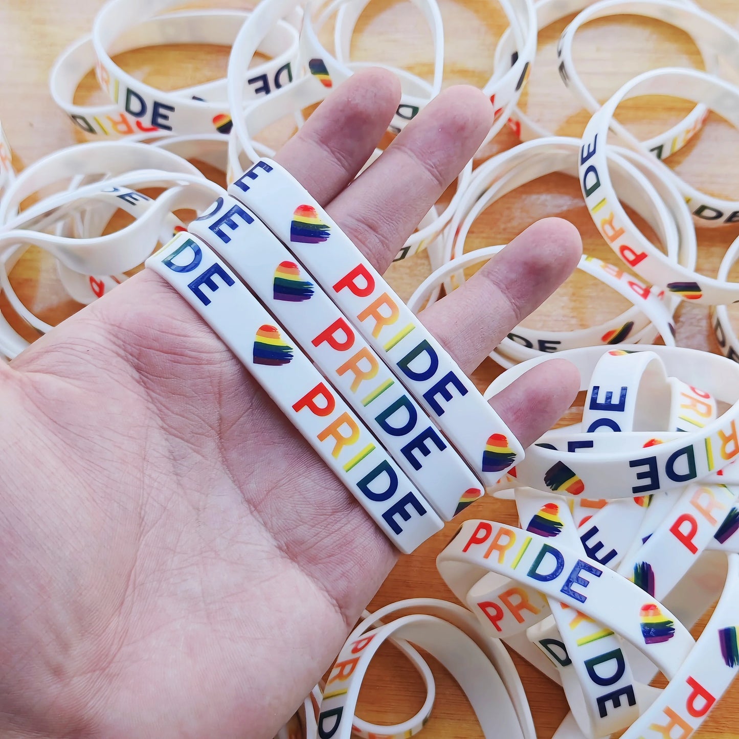 Bracelets Silicone LGBT — Lot de 20